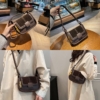 Túi Đeo chéo Vintage Brown Black White Cream 16 Túi Đeo chéo Vintage Crossbody Nâu