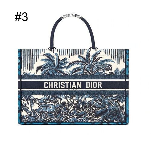 Túi Dior Book Large Tote Multicolor Họa Tiết 4 Túi Dior Book Tot Blue Dior Palms Embroidery