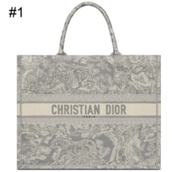 Túi Dior Large Book Tote Gray Toile De Jouy Reverse Embroidery M1286ZRGO-M932