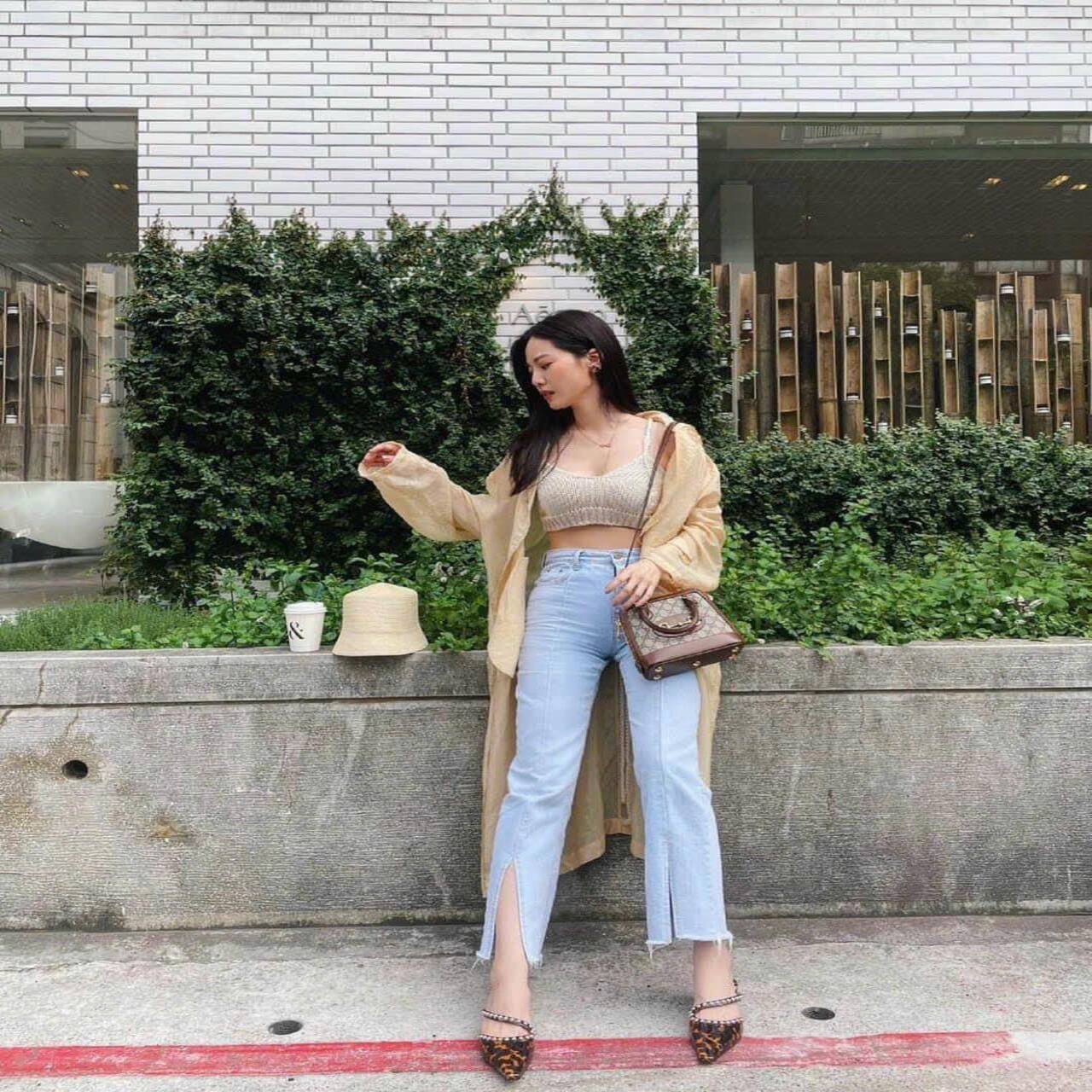 Túi Gucci Horsebit Monogram Beige Brown White 6 Túi Gucci Horsebit Monogram 1955 Nâu