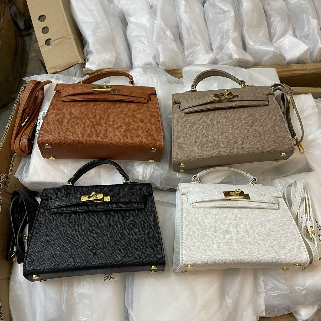 Túi Hermes Kelly Sang Trọng Trắng Đen Nâu Size 21 2 Túi Hermes Kelly Size 21 Hình Thật