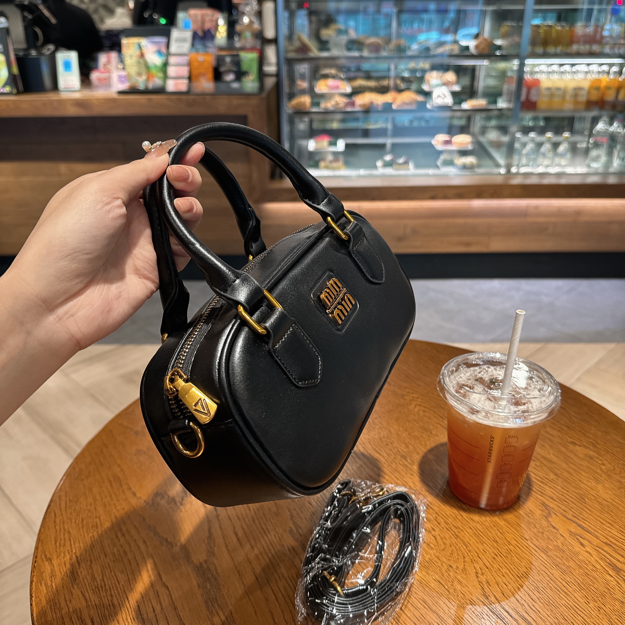 Túi Xách Tay Đeo Chéo Min Min Vintage Nâu Đen 9 Túi Min Min Vintage Đen