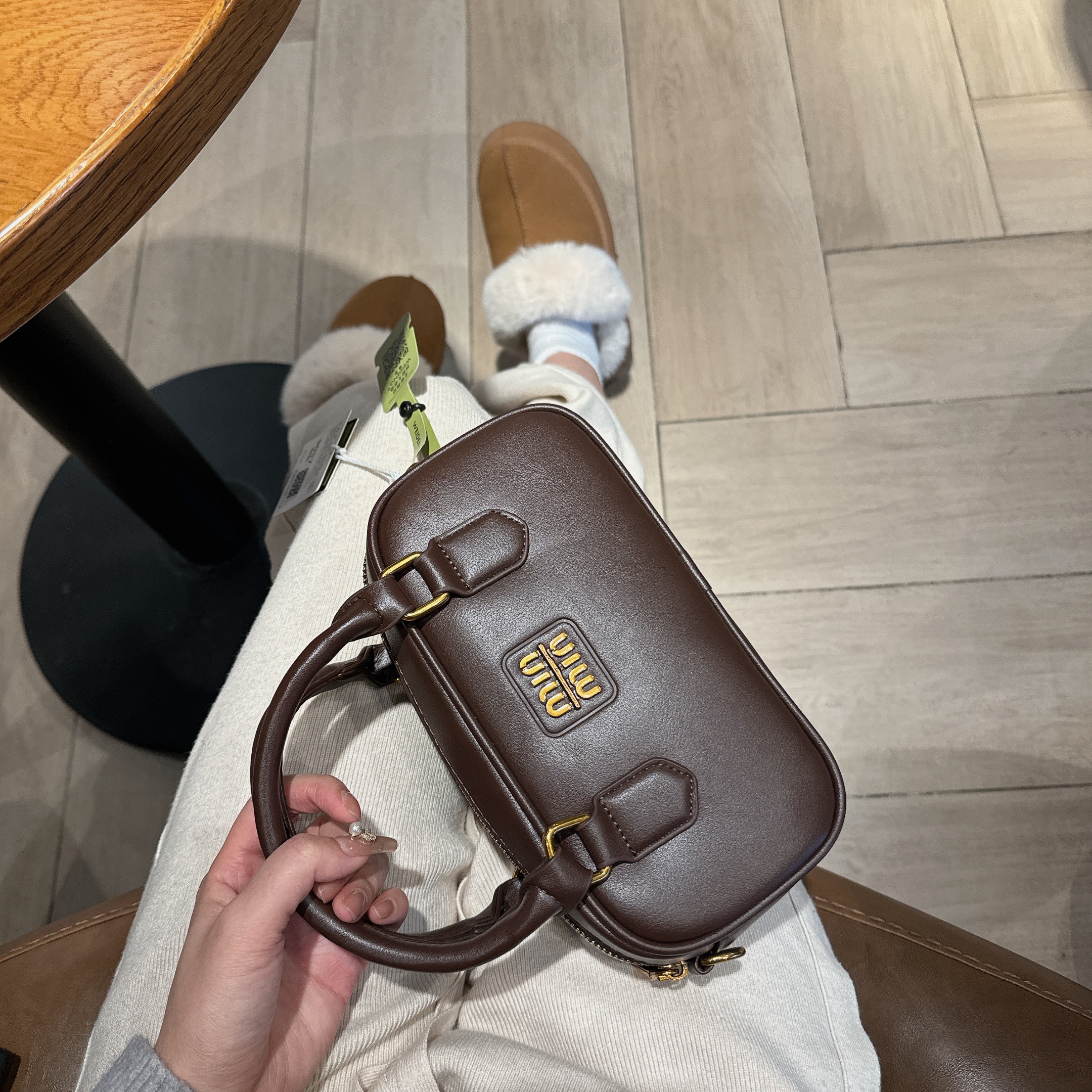 Túi Xách Tay Đeo Chéo Min Min Vintage Nâu Đen 7 Túi Min Min Vintage Nâu Da xịn