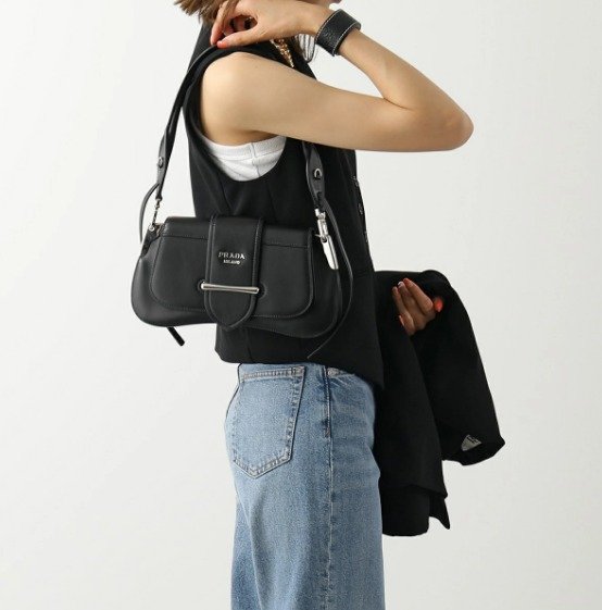 Túi Prada Black White Sidonie Belt Bag Trắng Đen 8 Túi Prada màu Đen