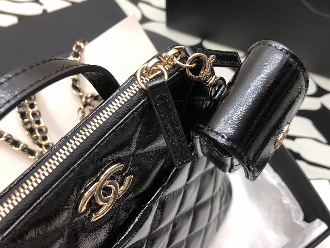 Balo 2in1 Mini Lady Chanel Black Size 22 Đen 5 Balo 2in1 Chanel Black