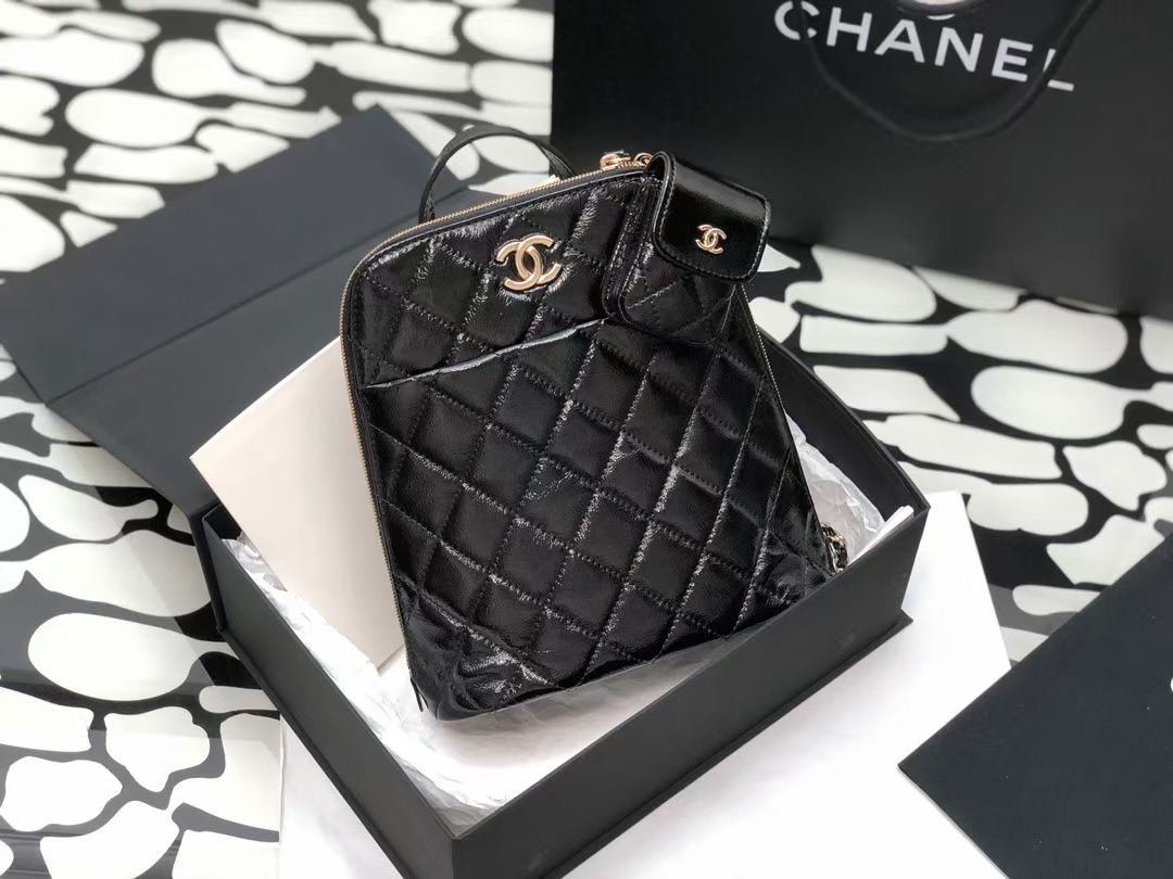Balo 2in1 Mini Lady Chanel Black Size 22 Đen 2 Balo 2in1 Mini Lady Chanel Black Size 22