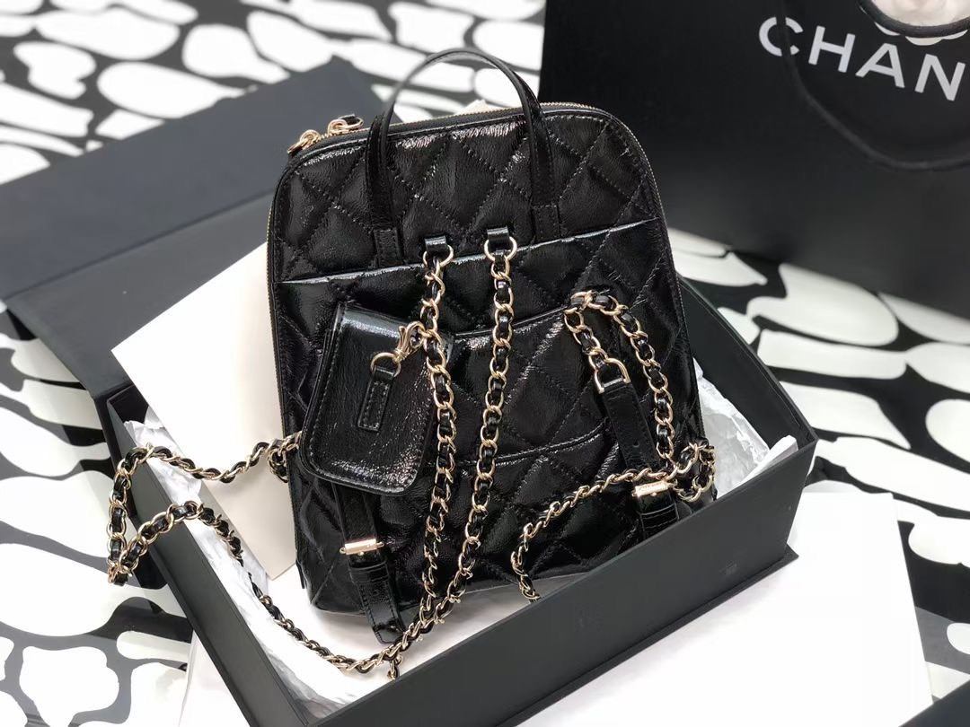 Balo 2in1 Mini Lady Chanel Black Size 22 Đen 4 Balo And Bag 2in1 Chanel Đen FullBox Seal