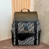 Balo Dior Saddle Backpack Đen Trắng