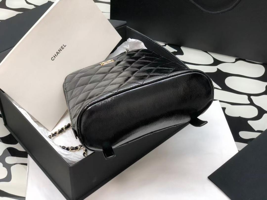 Balo 2in1 Mini Lady Chanel Black Size 22 Đen 7 Balo Túi Chanel Đen