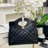 tui chanel 31 mini shopping bag in shiny crumpled calfskin with gold tone metal black scaled 1