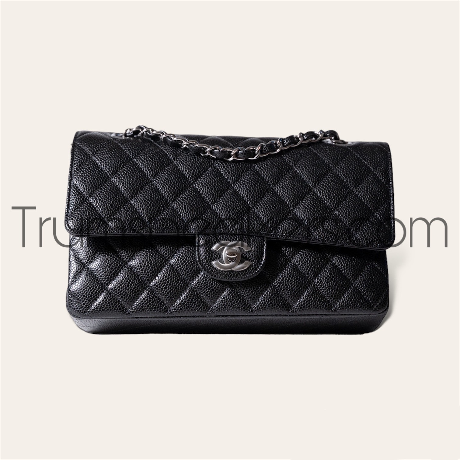 Túi Chanel Classic Double Flap Bag Khóa Đen Size 25 1 Túi Chanel Classic Double Flap Bag Khóa Đen Size 25