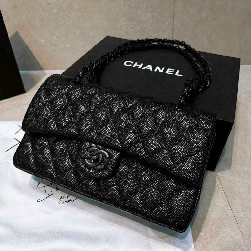Túi Chanel Classic Double Flap Bag Khóa Đen Size 25 3 tui chanel classic double flap bag