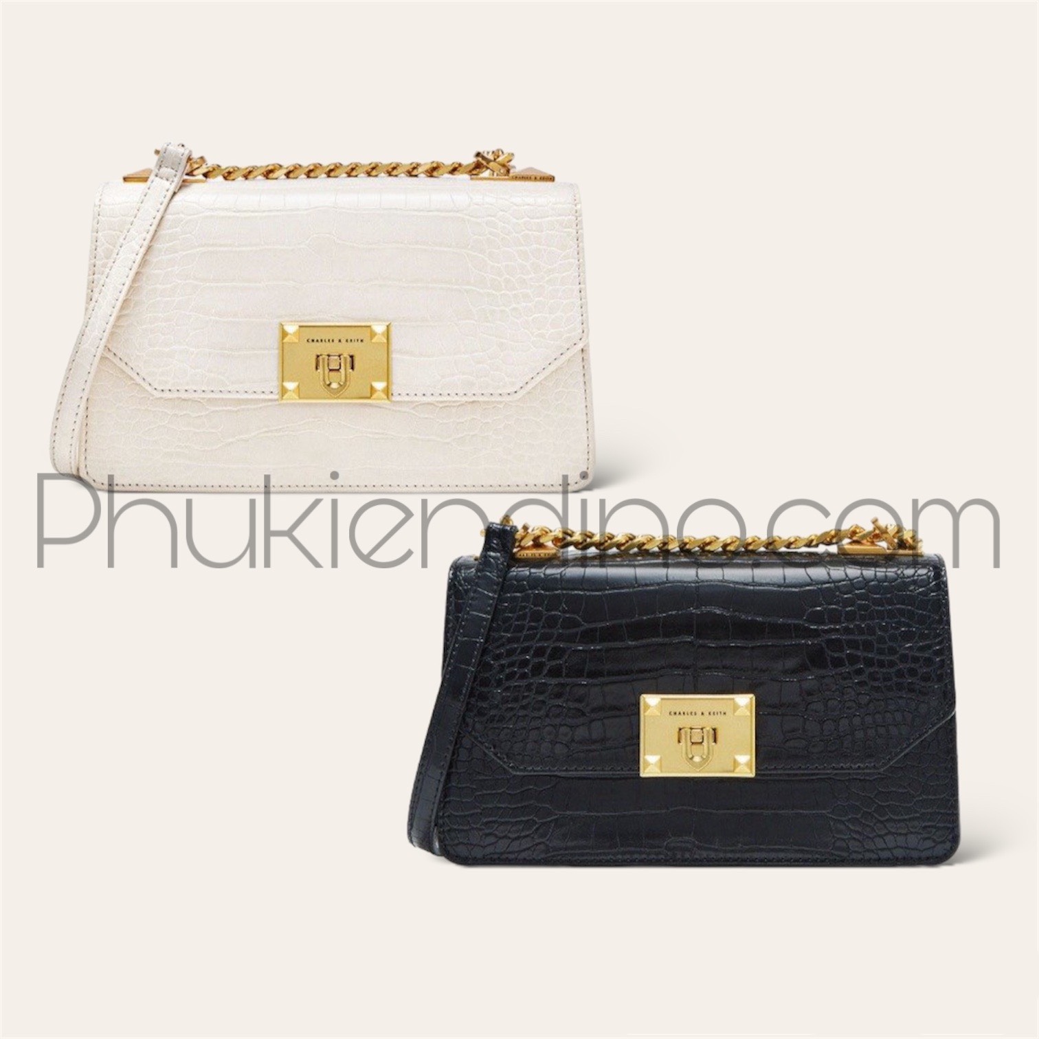 Túi Charles & Keith CNK Croc Chain Crossbody Bag 1 Túi Charles & Keith CNK Croc Chain Crossbody Bag