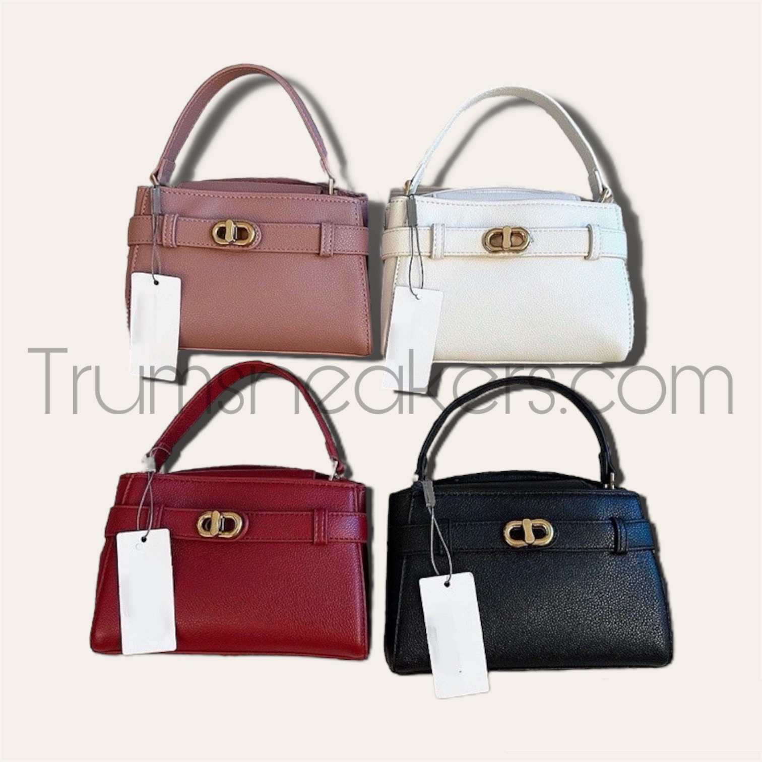 Túi CK Charles & Keith Khoá Xoay Trắng Đen Đỏ 1 Túi CK Charles & Keith Khoá Xoay Trắng Đen Đỏ