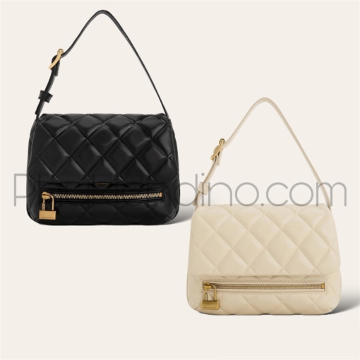 Túi CNK Swing Quilted Chain Handle Bag Black White