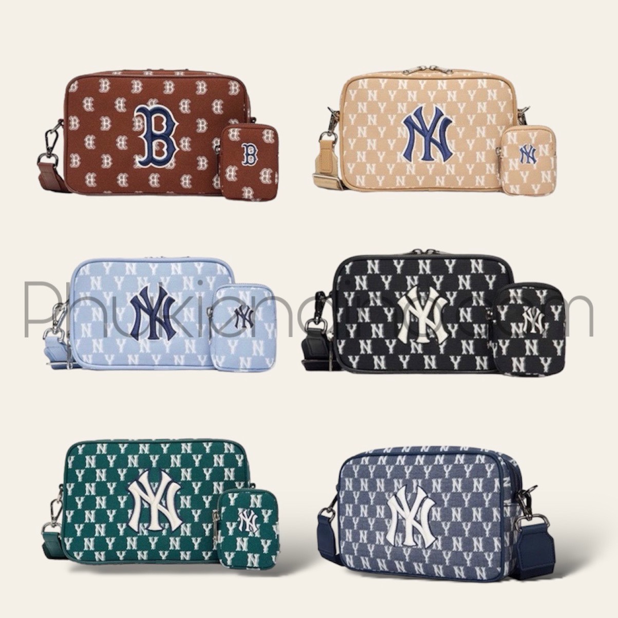 Túi Đeo Chéo MLB Monogram Jacquard Crossbag New York 1 Túi Đeo Chéo MLB Monogram Jacquard Crossbag New York