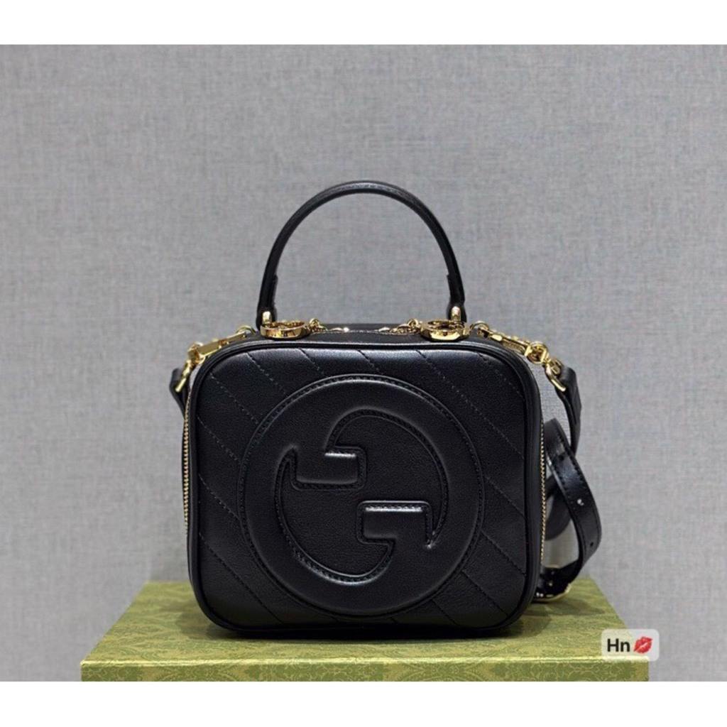 Túi Gucci Blondie Leather Shoulder Bag Vuông 2 Túi Gucci Dáng Vuông Màu Đen