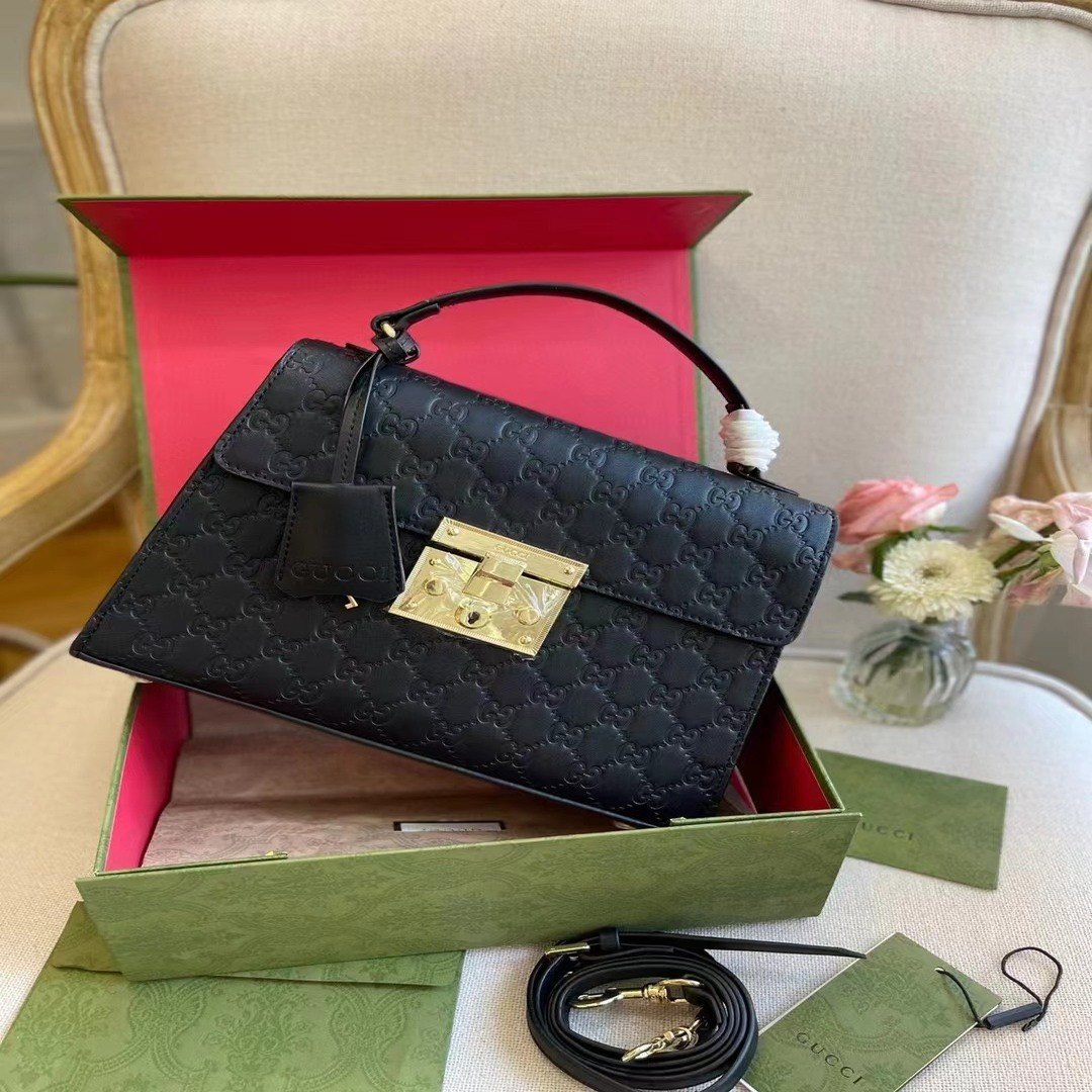 Túi Gucci Padlock GG Supreme Handle 453188-KLQJG-9785 8 Túi Gucci Đen