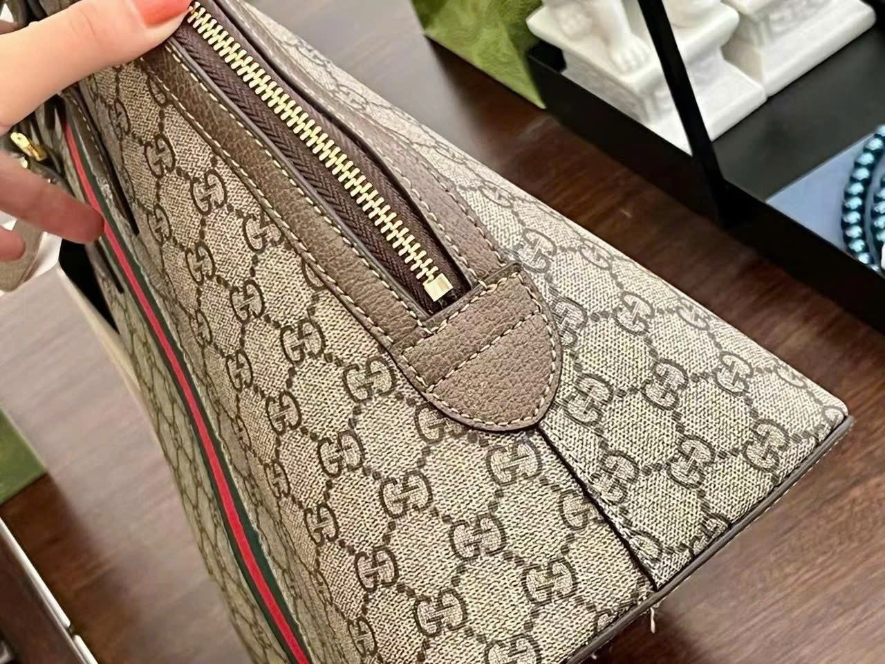 Túi Gucci Ophidia GG Medium Top Handle Bag 524533 6 Túi Gucci màu Kem