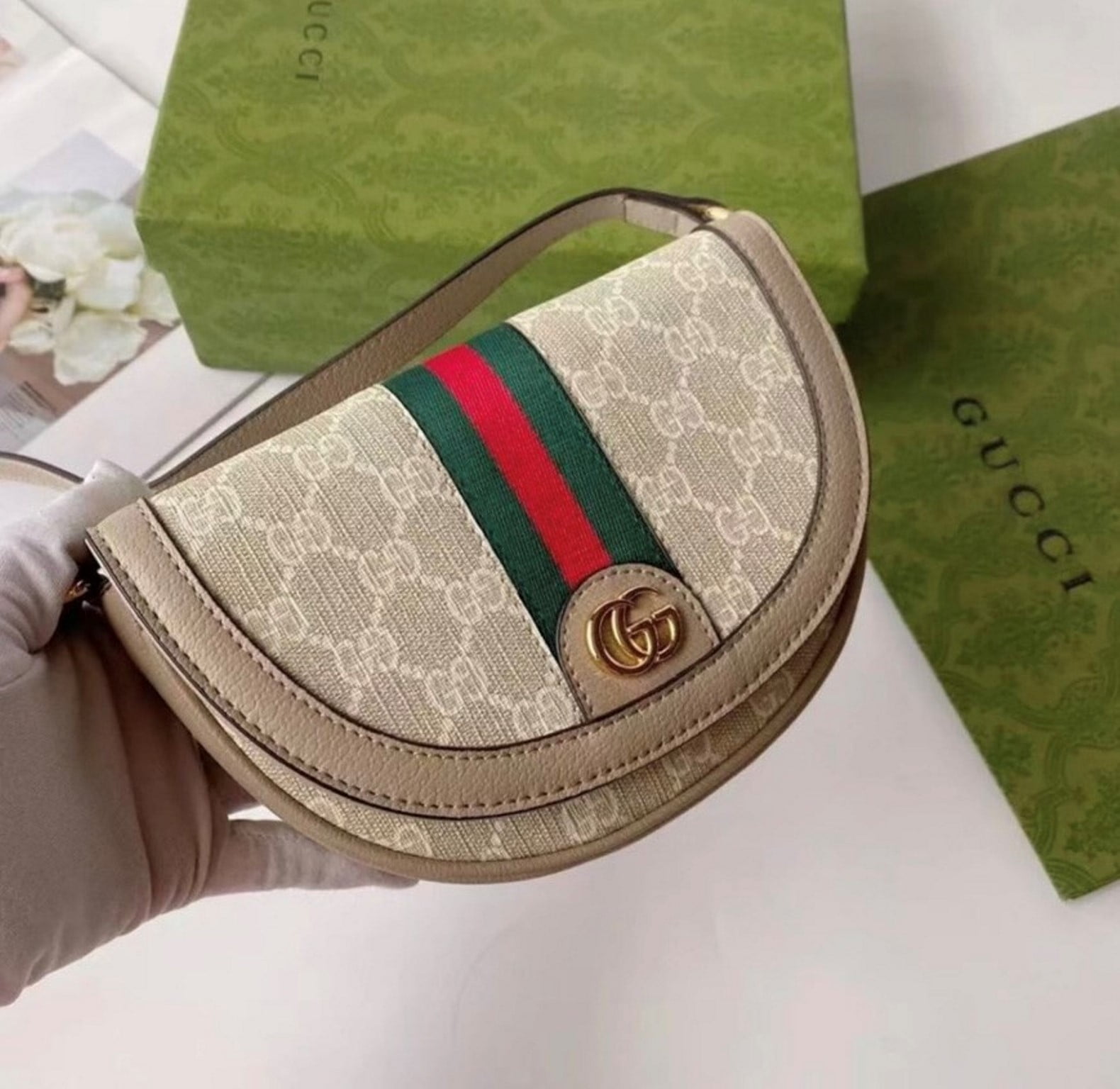 Túi Gucci Ophidia Mini GG Shoulder Bag 4 tui gucci ophidia mini gg mau nau