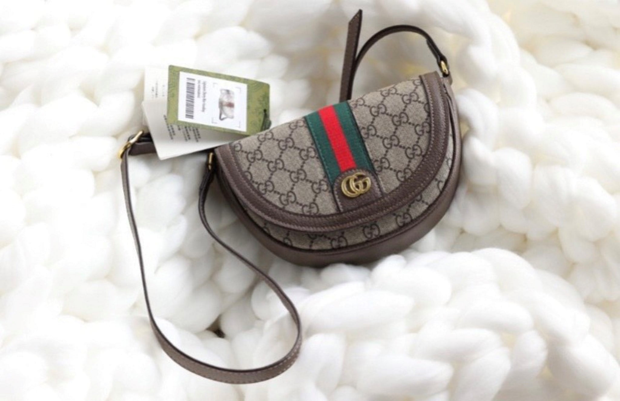 Túi Gucci Ophidia Mini GG Shoulder Bag 3 Túi Gucci Ophidia Mini GG Nâu Đậm
