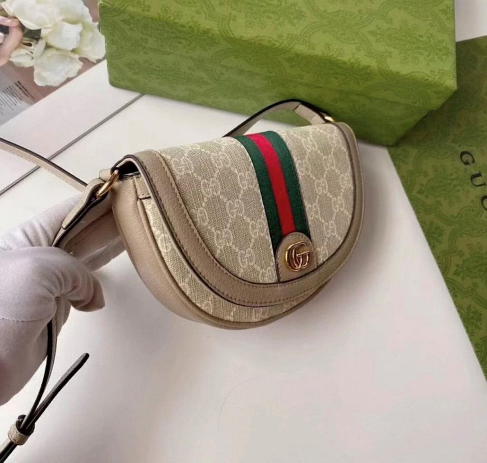 Túi Gucci Ophidia Mini GG Shoulder Bag 5 tui gucci ophidia mini gg shoulder bag be phoi