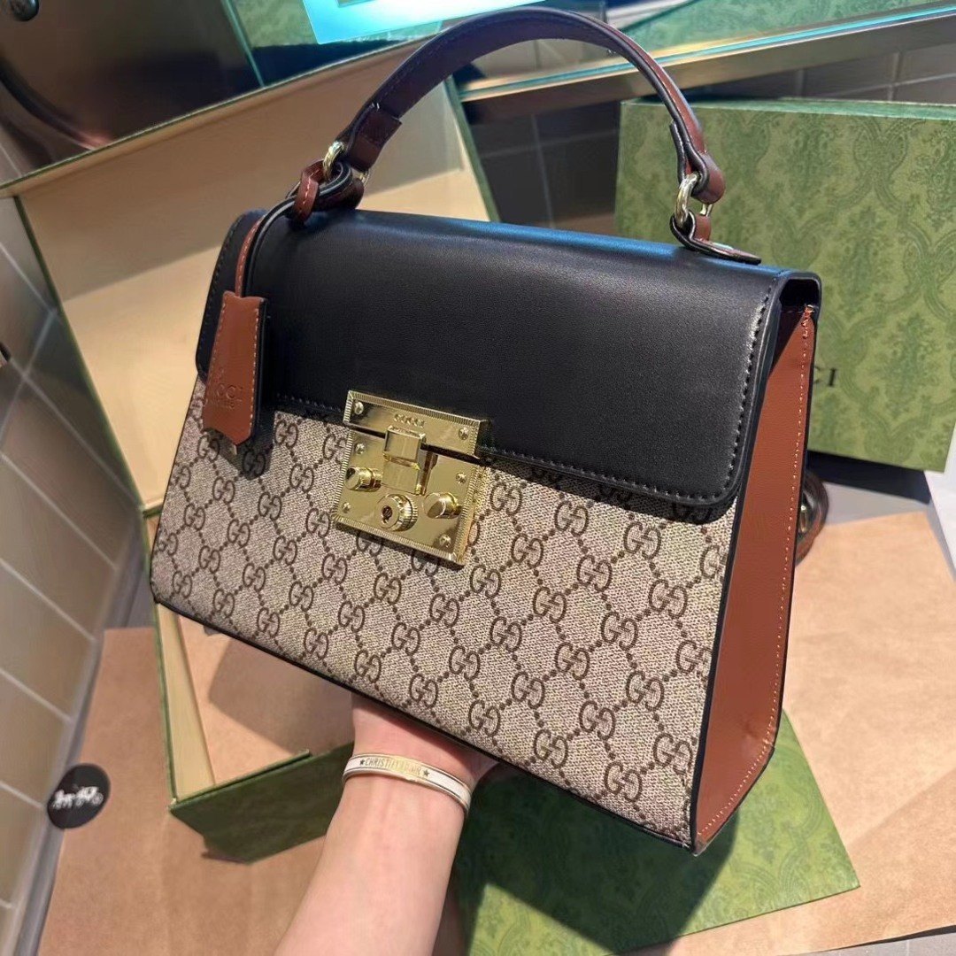 Túi Gucci Padlock GG Supreme Handle 453188-KLQJG-9785 4 Túi Gucci Padlock GG Supreme Brown