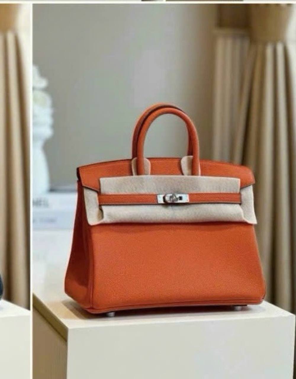 Túi Hermes Birkin 25 Togo With Silver Hardware Nhiều Màu 6 Túi Hermes Birkin 25 Orange Minium Togo With Silver Hardware Màu Cam