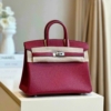 Túi Hermes Birkin 25 Togo With Silver Hardware Nhiều Màu 13 Túi Hermes Birkin 25 Rough Grenat Đỏ Rượu Da Togo