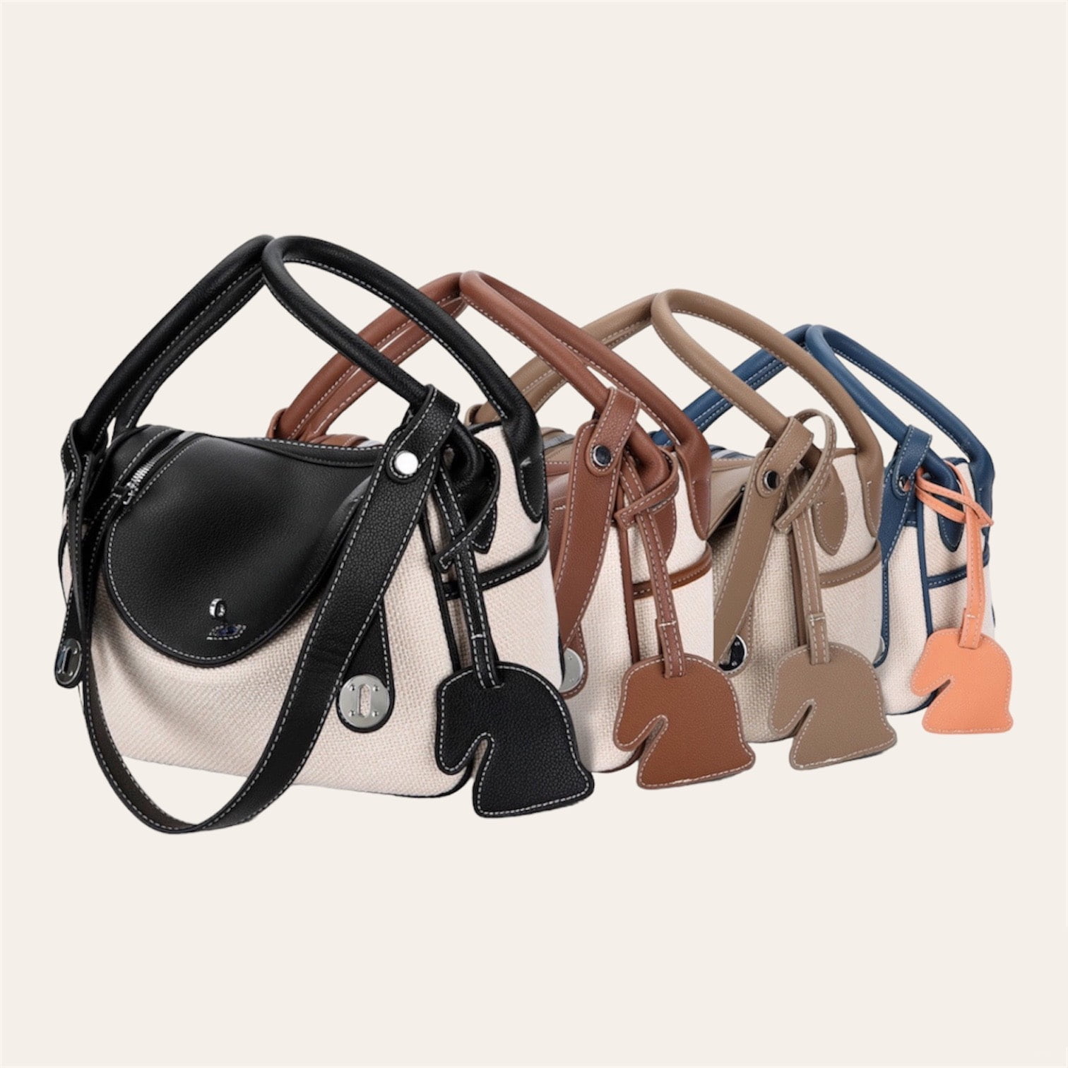 Túi Lindy Mini Bag-4 Màu Nâu Be Xanh Đen-Giá Rẻ 1 tui lindy mini bag 4 mau nau be xanh den gia re