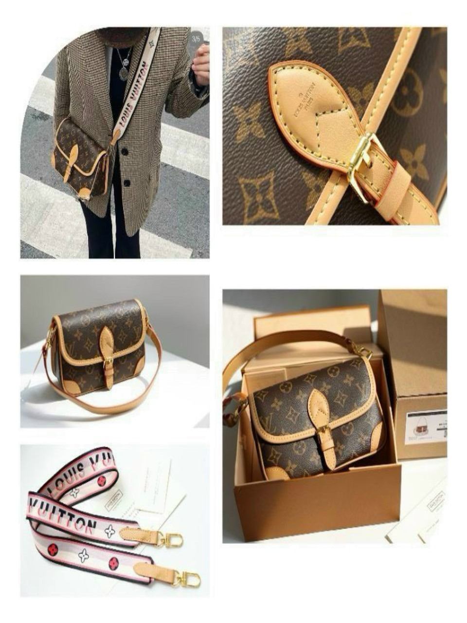 Túi Louis Vuitton LV Diane Bag Brown M46049 5 Túi Louis Vuitton Diane Monogram Nâu