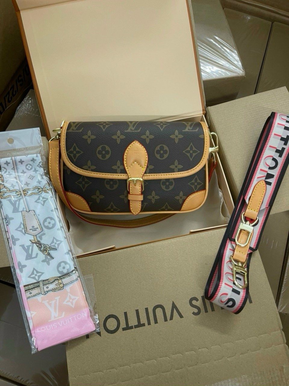 Túi Louis Vuitton LV Diane Bag Brown M46049 3 Túi Louis Vuitton LV M45985 Diane Monogram Crossbody bag