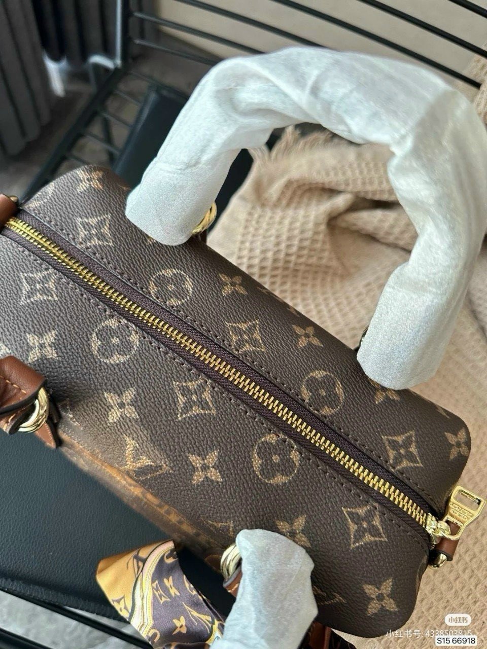 Túi xách Louis Vuitton LV Dáng Trống Lớn 11 Túi LV Nâu Vàng