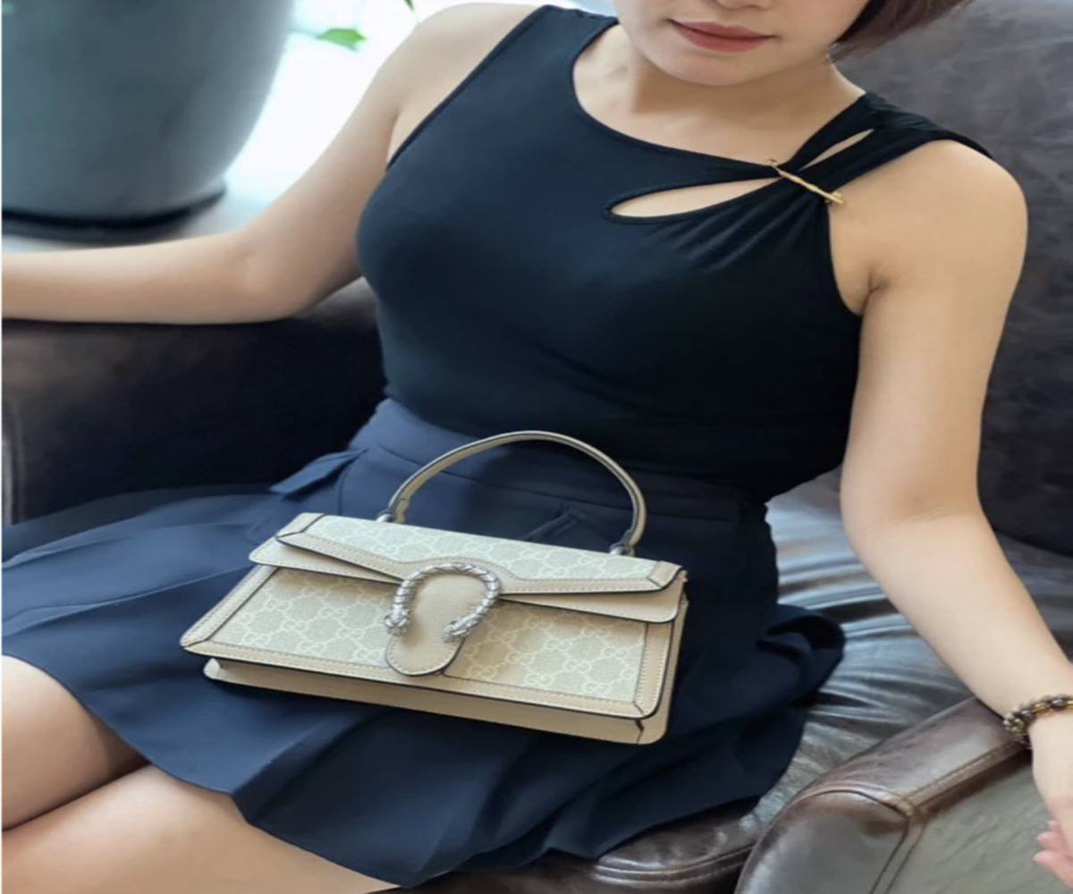 Túi Nữ Gucci Dionysus Mini Top Handle Bag Beige Ebony 752029-KHNRN-8642