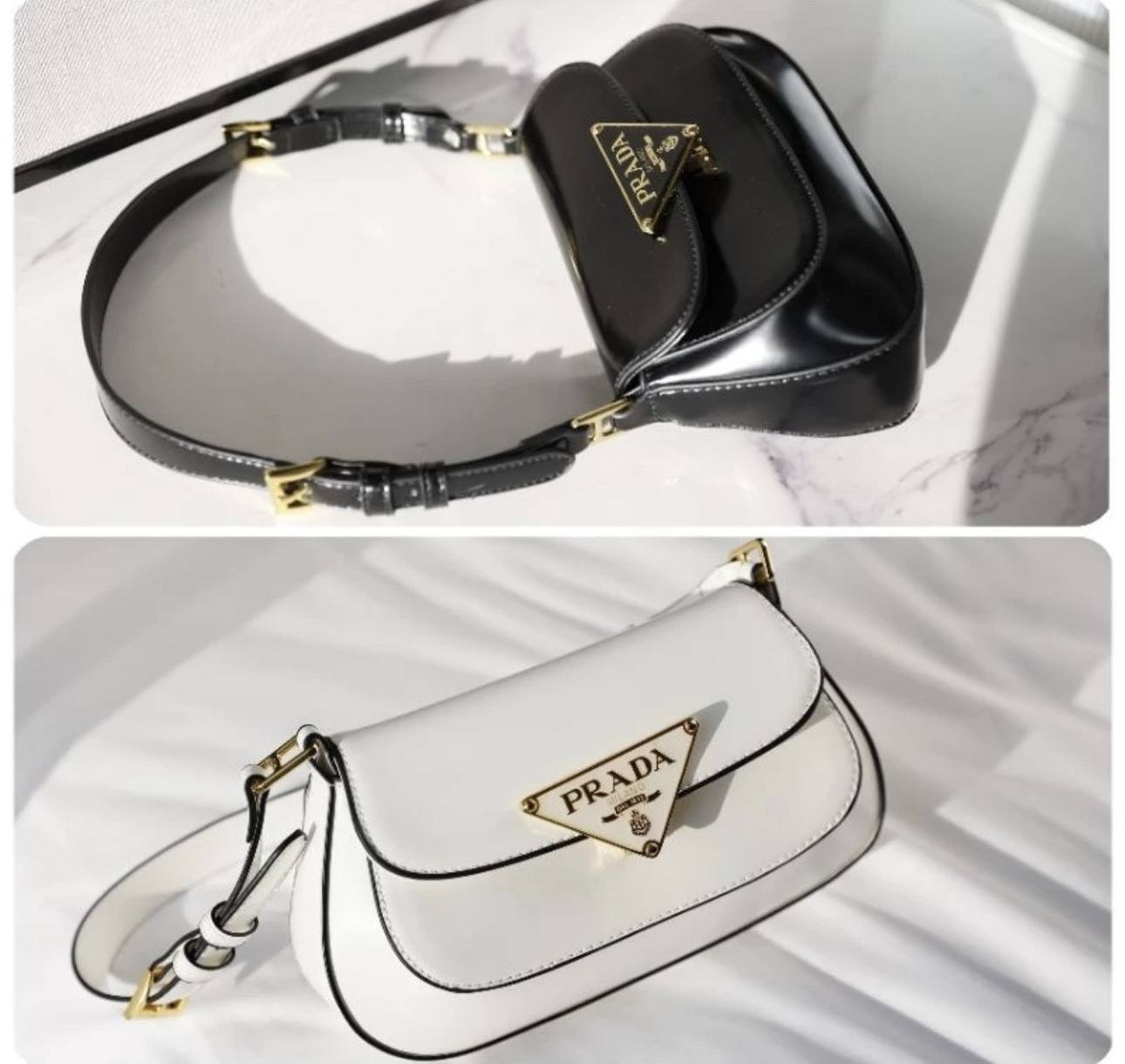 Túi Prada Handbag Black White 6 Túi Prada Black White
