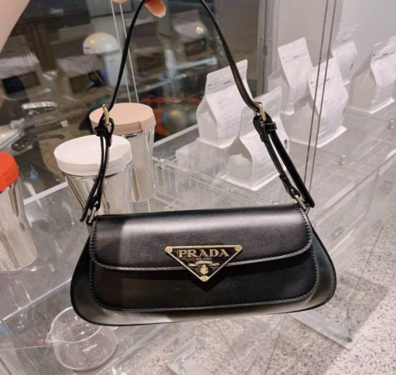Túi Prada Handbag Black White 5 Túi Prada Black