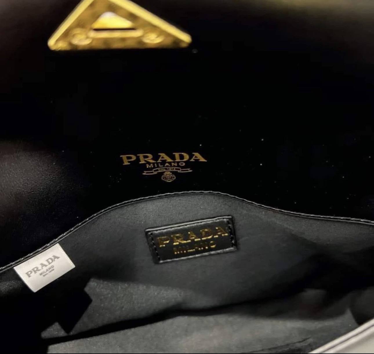 Túi Prada Handbag Black White 7 Túi Prada Đen