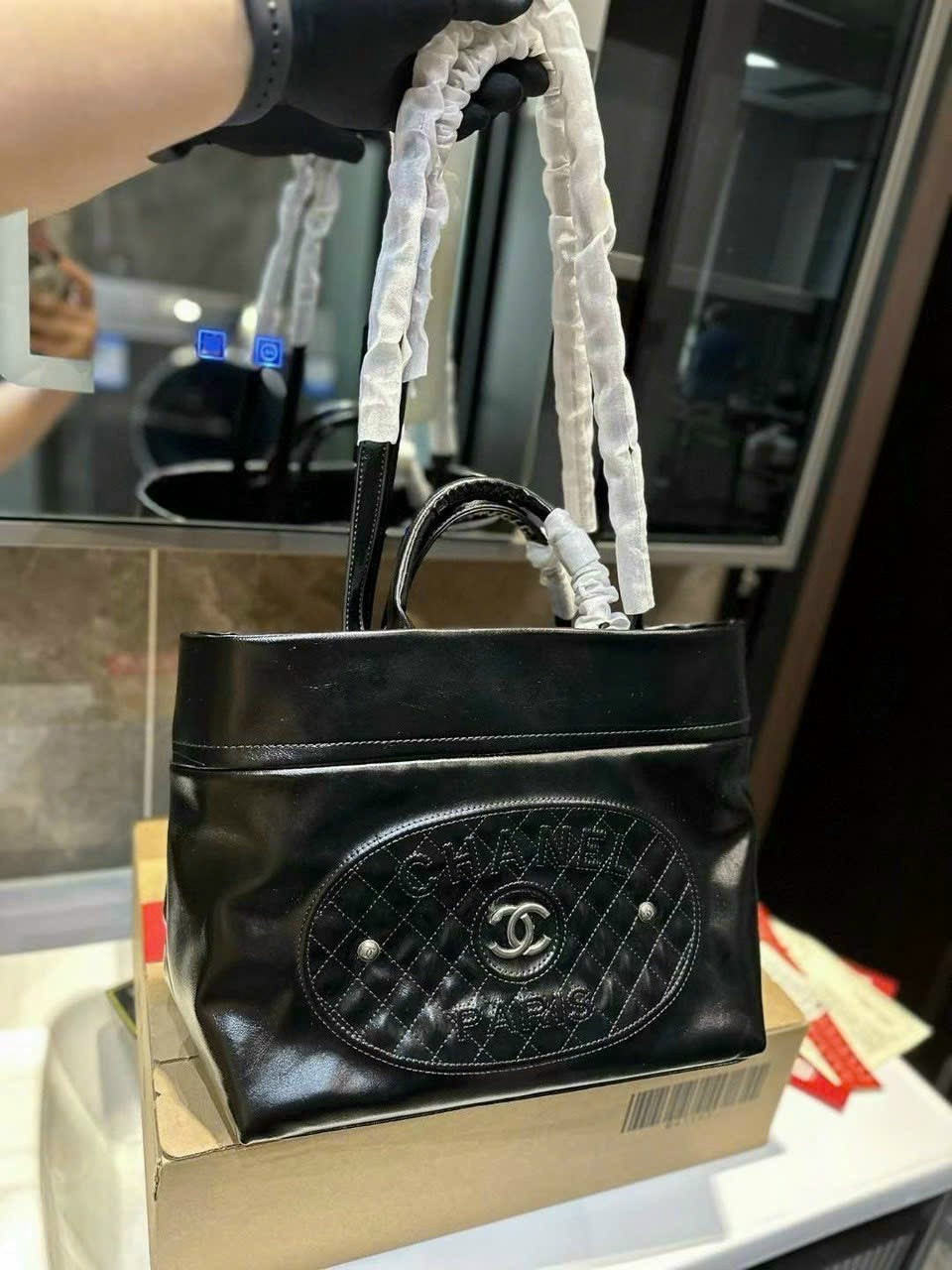 Túi xách Chanel Large Tote Đen Fullbox 2 Túi xách Chanel Large Tote Đen