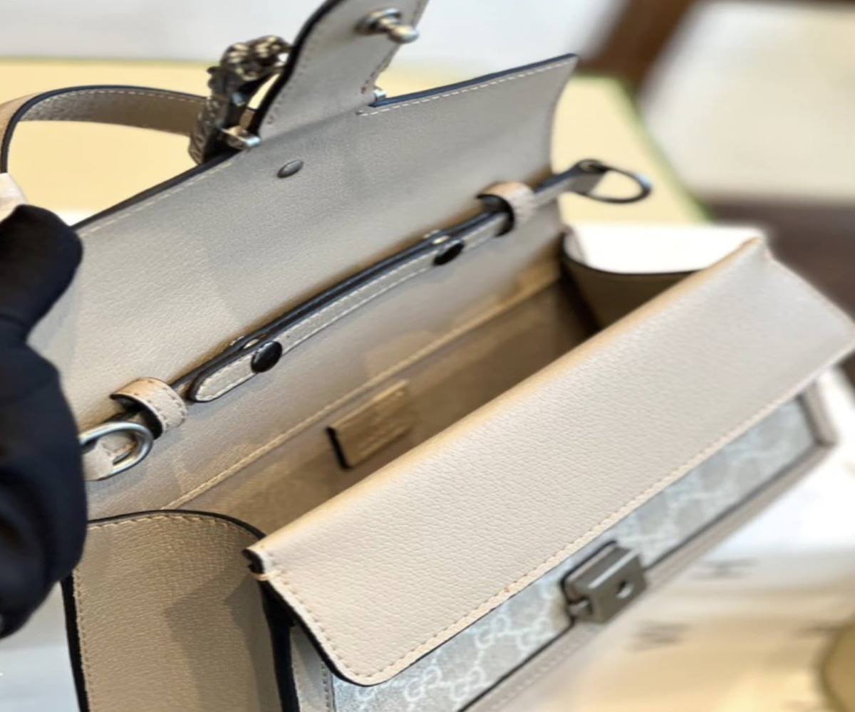 Túi Gucci Dionysus Mini Top Handle Bag Ebony 7 Túi Xách Đeo Chéo Nữ Gucci Đầu Rồng