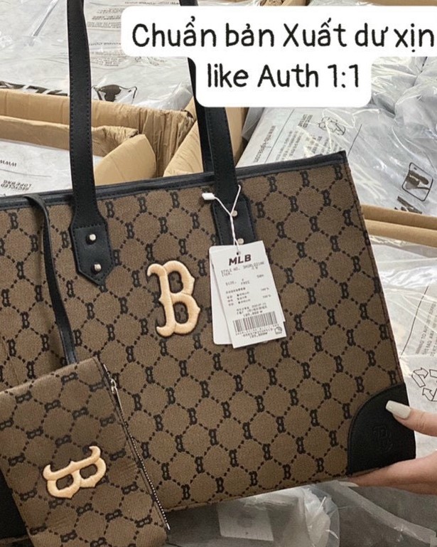 Túi MLB Big Diamond Monogram Jacquard Large Tote Bag 11 tui xach mlb monogram diamond jacquard boston red