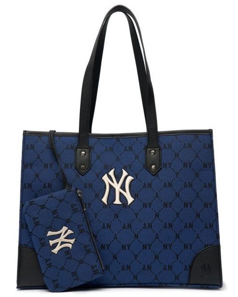 Túi MLB Big Diamond Monogram Jacquard Large Tote Bag 12 tui xach mlb monogram diamond jacquard shopper bag ny yankees 3aorl021n 50bld