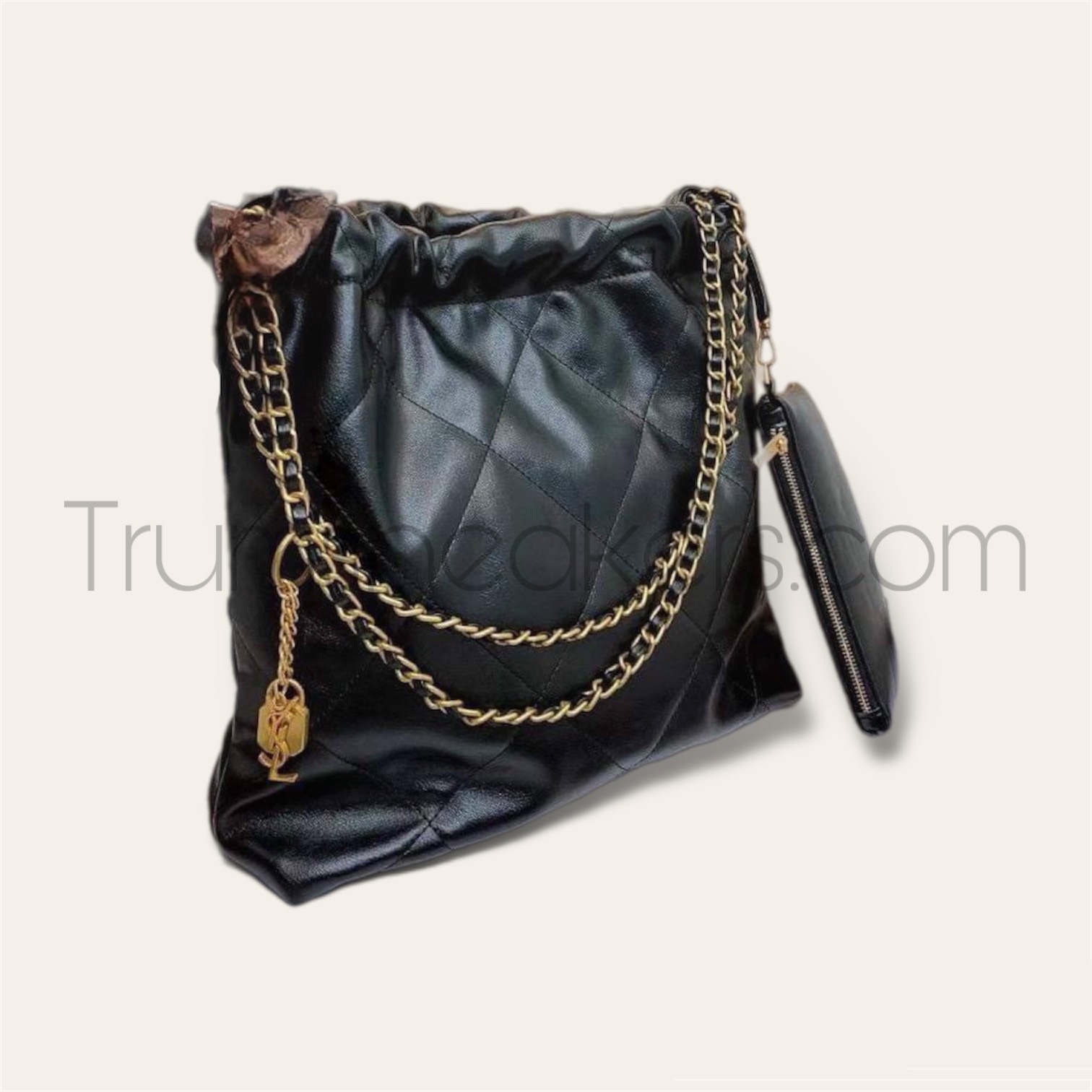 Túi xách Nữ YSL Da Mềm Đen Xích Vàng Size 30 1 Túi xách Nữ YSL Da Mềm Đen Xích Vàng Size 30