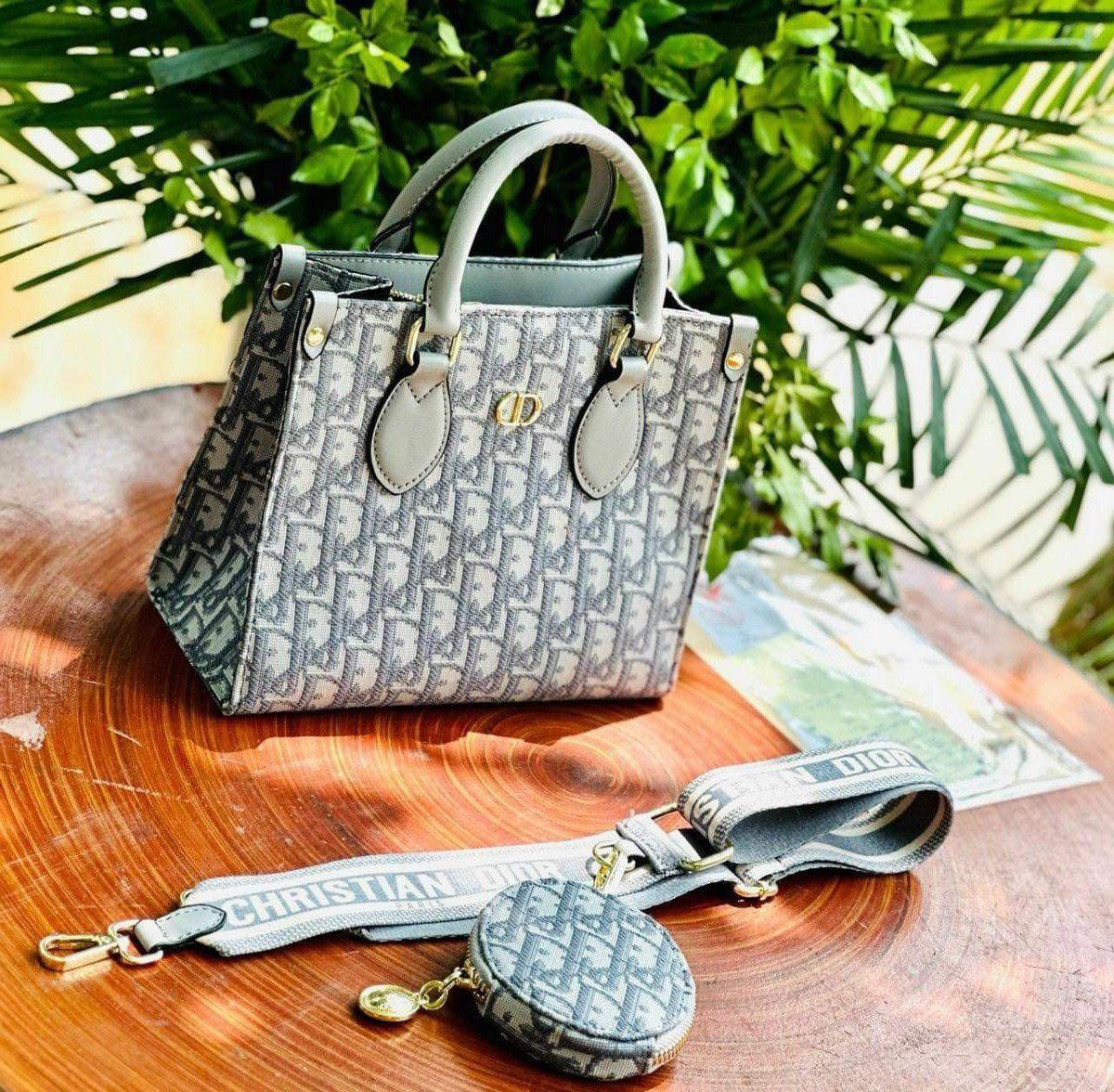 Túi Xách Tay Đeo Dior Họa Tiết Size 19 Xám Đen 4 Túi Xách Tay Đeo Chéo Dior Xám