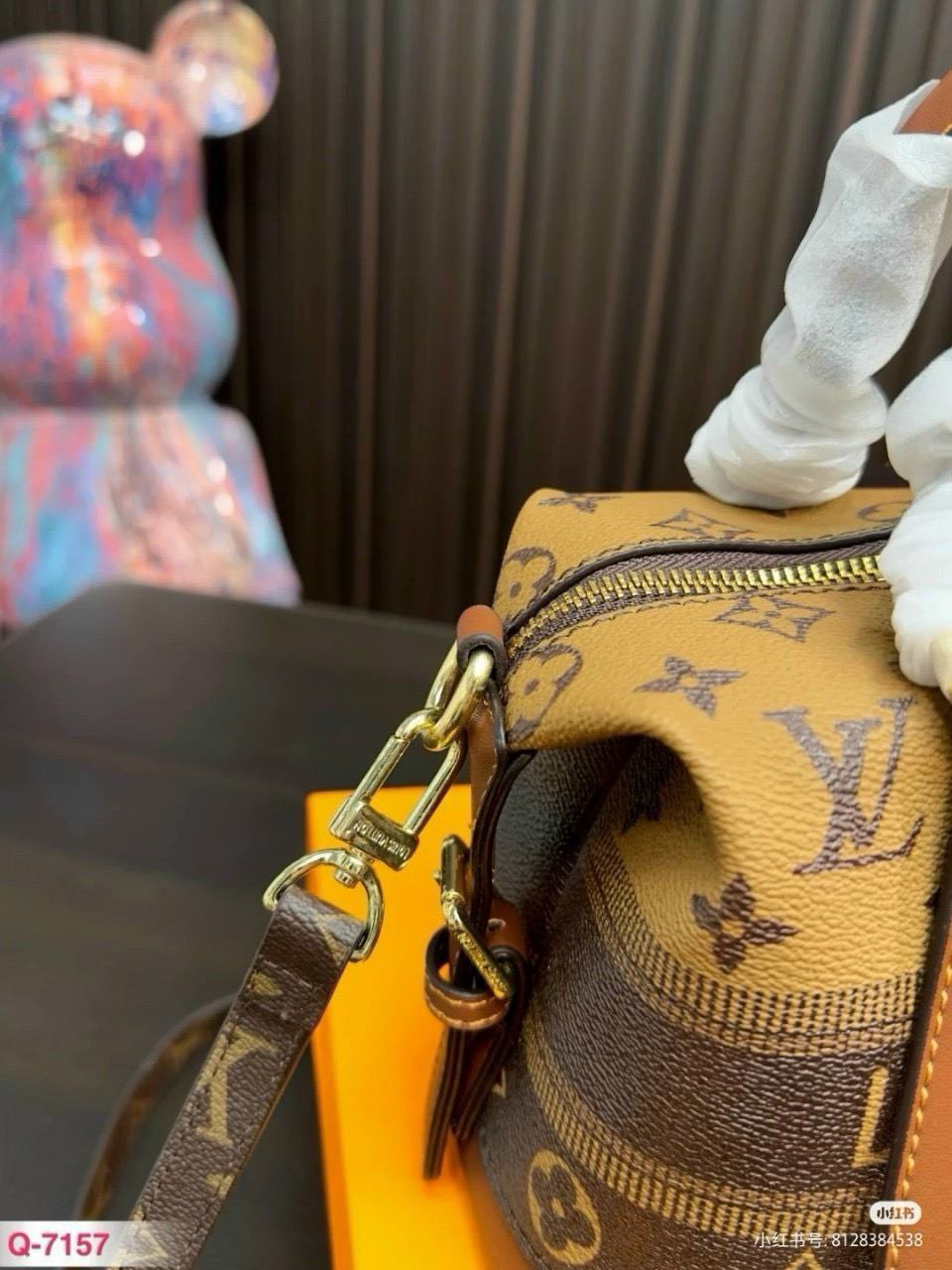 Túi xách Louis Vuitton LV Dáng Trống Lớn 6 Túi Xách Tay Đeo chéo LV Nâu