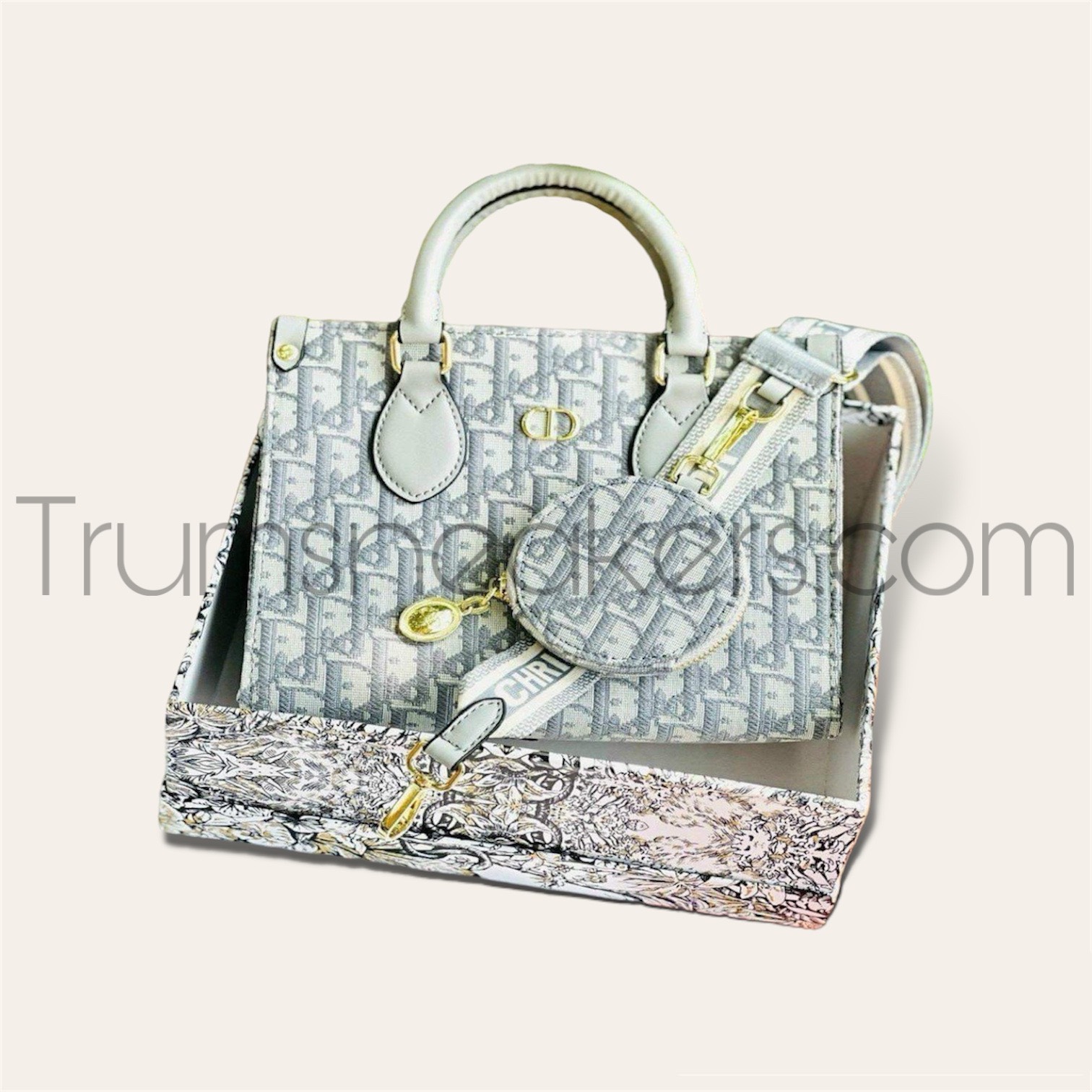 Túi Xách Tay Đeo Dior Họa Tiết Size 19 Xám Đen 1 Túi Xách Tay Đeo Dior Họa Tiết Size 19 Xám Đen