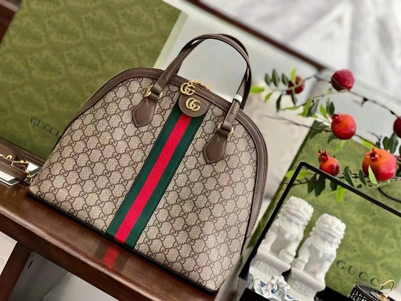 Túi Gucci Ophidia GG Medium Top Handle Bag 524533 3 Túi Xách Tay Gucci GG Supreme Ophidia Medium Top