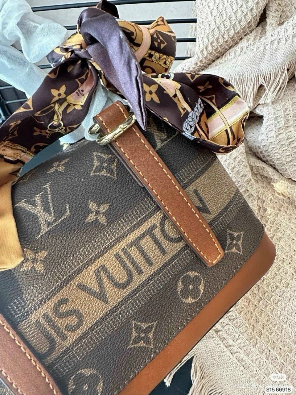 Túi xách Louis Vuitton LV Dáng Trống Lớn 9 Túi Xách Tay LV Nâu