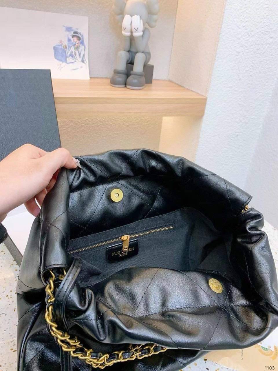 Túi xách Nữ YSL Da Mềm Đen Xích Vàng Size 30 8 Túi YSL Da Mềm Đen Fullbox