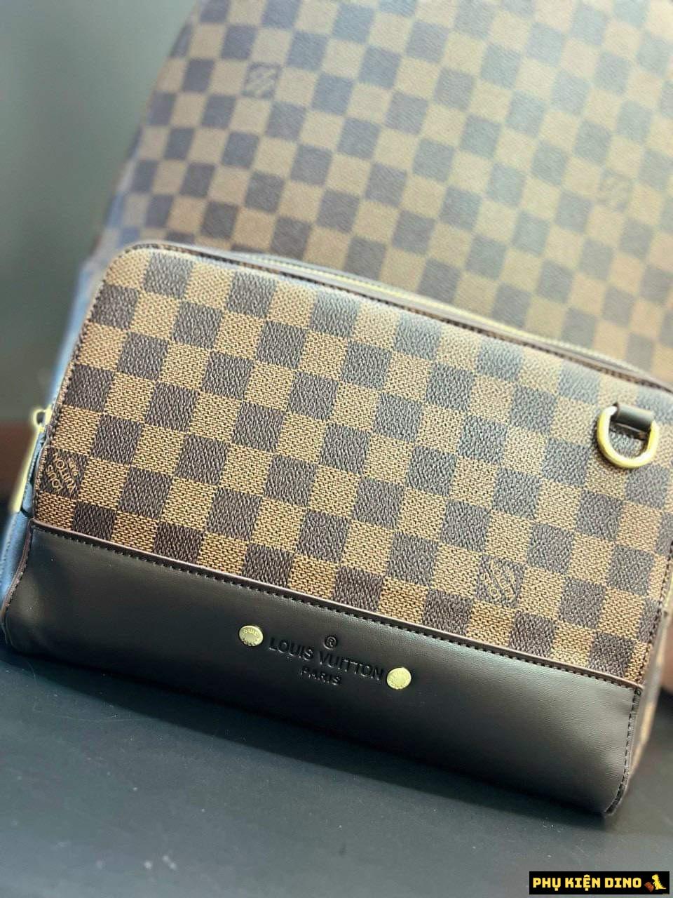 Balo LV Discovery Backpack Monogram Đen Nâu 9 Balo LV Discovery Backpack Monogram Brown