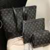 Combo 3 Túi Louis Vuitton LV Nâu Đen Be 21 Combo 3 món Túi Louis Vuitton Tote Kèm 2 Ví